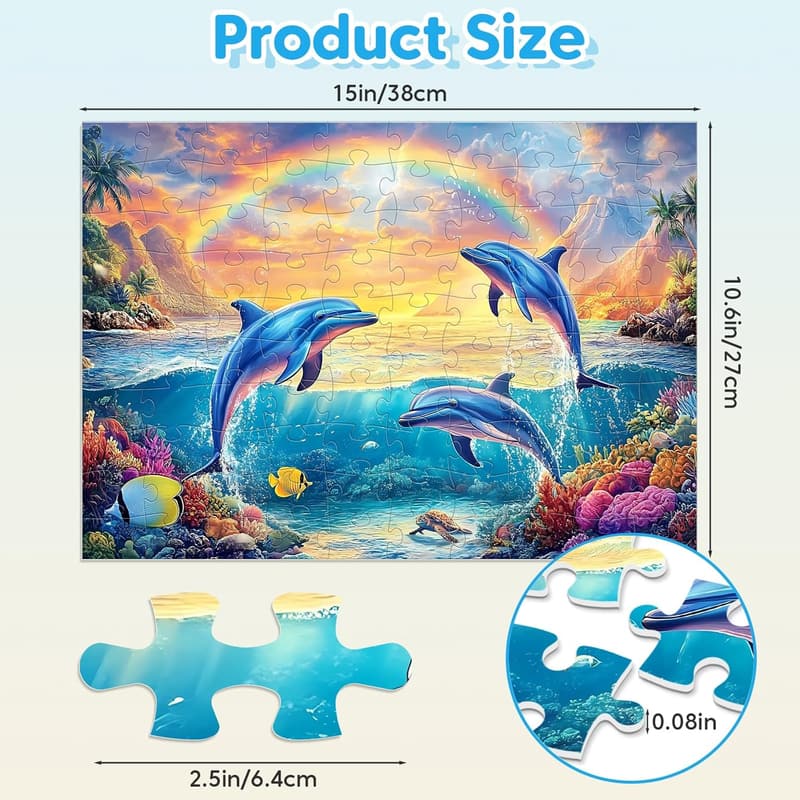 Educational Jigsaw Puzzles for Kids (Ages 4-10) - 4-Pack