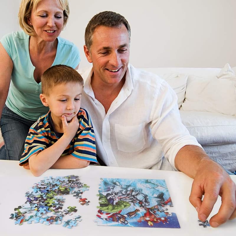 Educational 100-Piece Cardboard Puzzle for Kids Ages 5-12