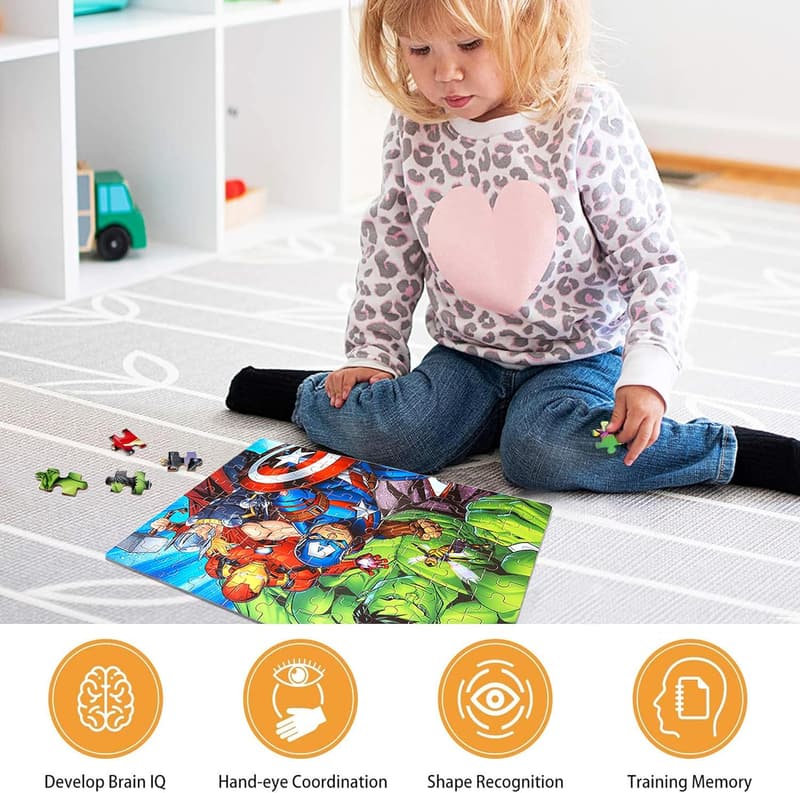 Educational Jigsaw Puzzles for Kids Ages 4-8, 100 Pieces