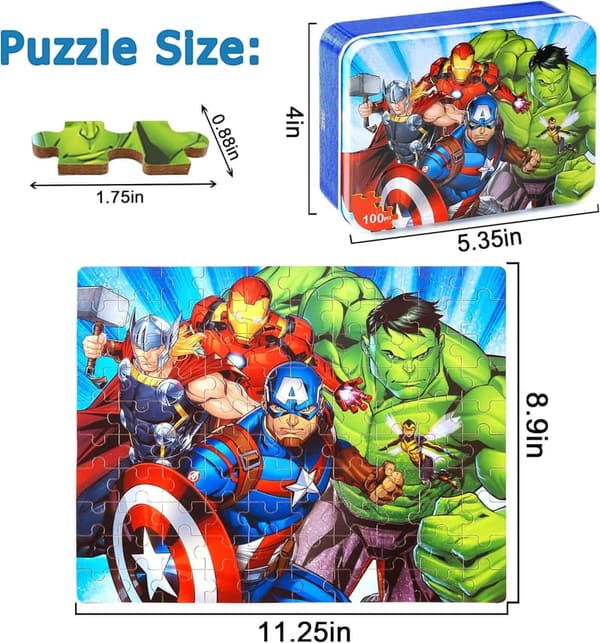Educational Jigsaw Puzzles for Kids Ages 4-8, 100 Pieces