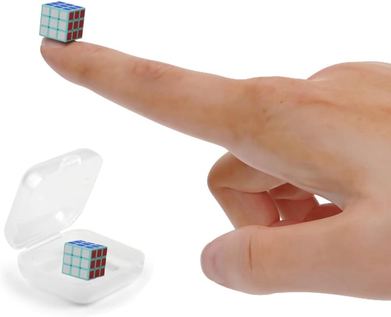 Tiny Blue 3x3 Mini Cube - Smooth Magic Gift for All Ages