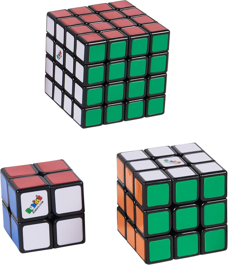 Rubik's Puzzle Cube Trio Set - 2x2, 3x3, 4x4 Travel Game