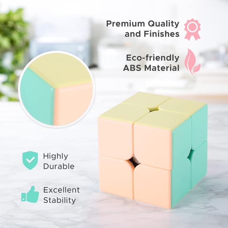 Speed Cube 2x2 for Kids and Adults - Skills Development Toy