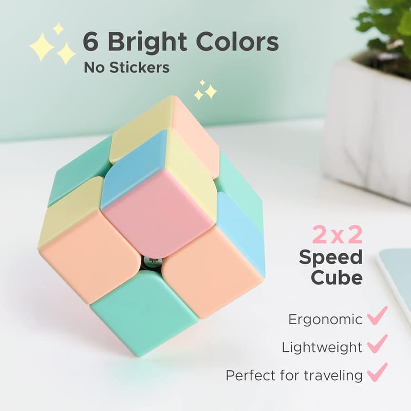 Speed Cube 2x2 for Kids and Adults - Skills Development Toy