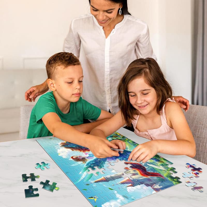 Princess Cartoon Jigsaw Puzzle - 100 Pieces for Kids 4-10