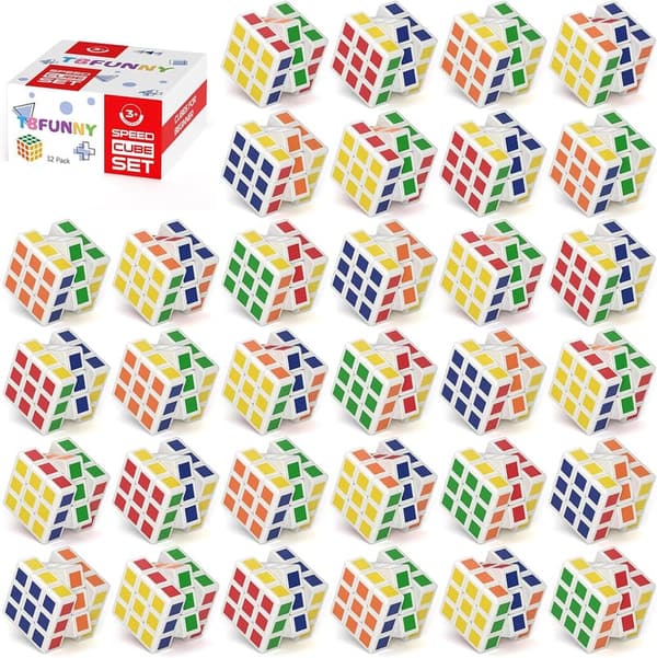Mini Cube Puzzle Party Favors - 32 Pack for Kids' Birthdays
