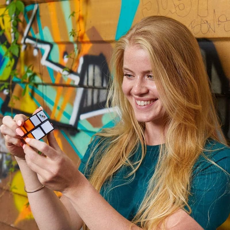 Rubik's Cube 2x2 Mini Puzzle Toy for Kids Ages 8+