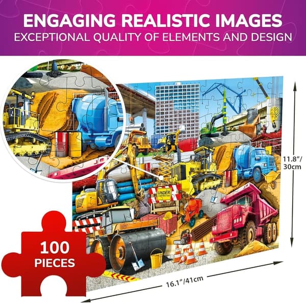 Kids Floor Puzzle - 100 Pieces Jigsaw for Ages 3-8