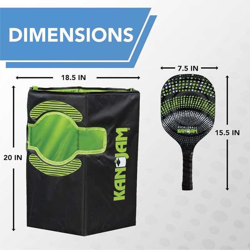 Portable 4-Player Pickleball Set with Paddles & Balls