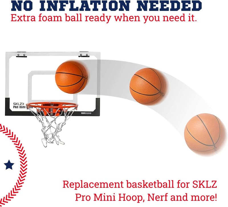 Foam Mini Basketballs - Soft, Lightweight Orange Balls for All Ages