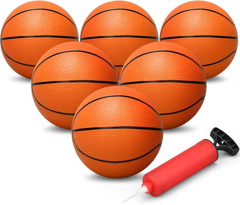 Mini Orange Basketballs for Kids – 6'' Indoor/Outdoor Set (6 PCS)