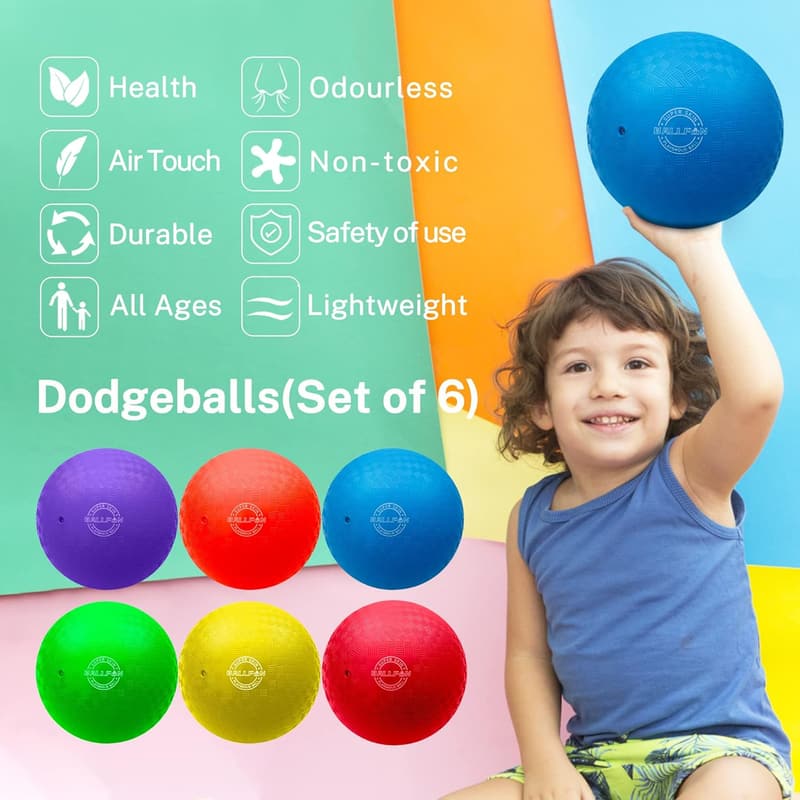 Dodgeball Set for Kids & Adults - Includes Pump & Storage Bag