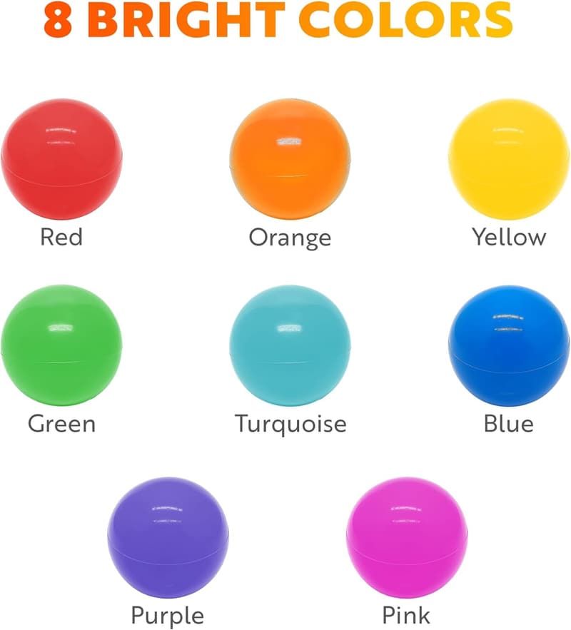 Vibrant 50-Count Crush-Proof Ball Pit Balls for Toddlers