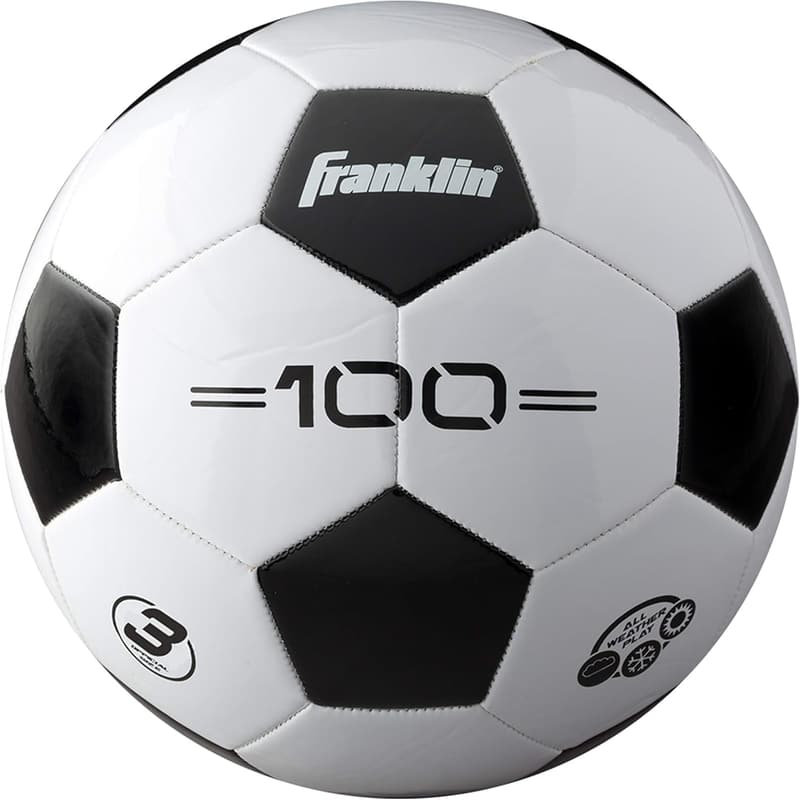 Franklin Sports Soccer Balls - Youth & Adult Sizes 3-5, Black/White