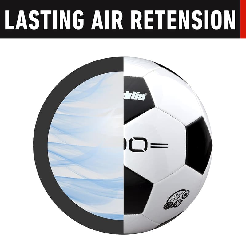 Franklin Sports Soccer Balls - Youth & Adult Sizes 3-5, Black/White