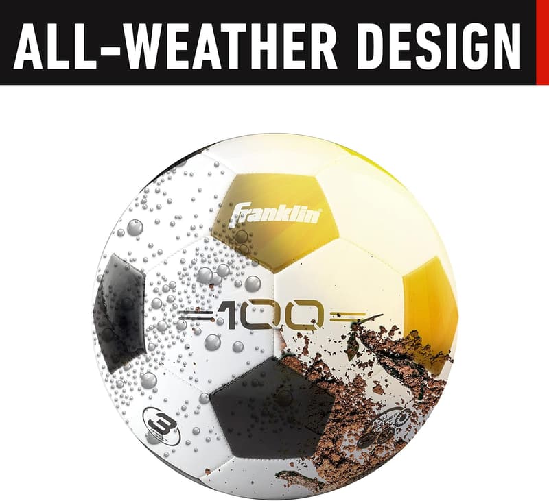 Franklin Sports Soccer Balls - Youth & Adult Sizes 3-5, Black/White