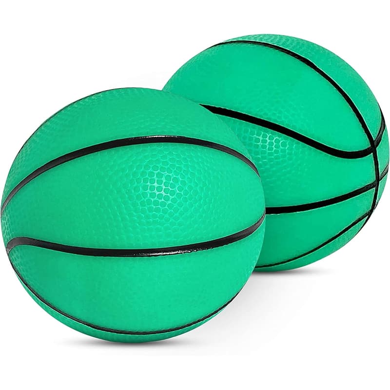 Glow in the Dark Basketballs - Pack of 2, 5-Inch Mini Toys