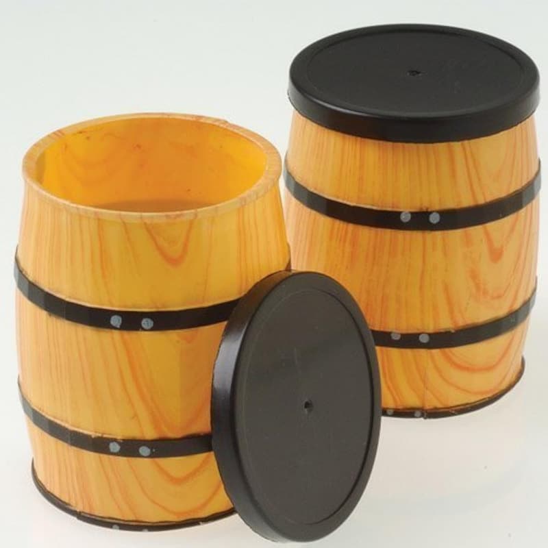 Mini Western Theme Barrel Containers - Set of 12