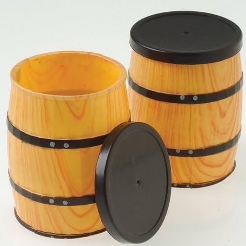 Mini Western Theme Barrel Containers - Set of 12