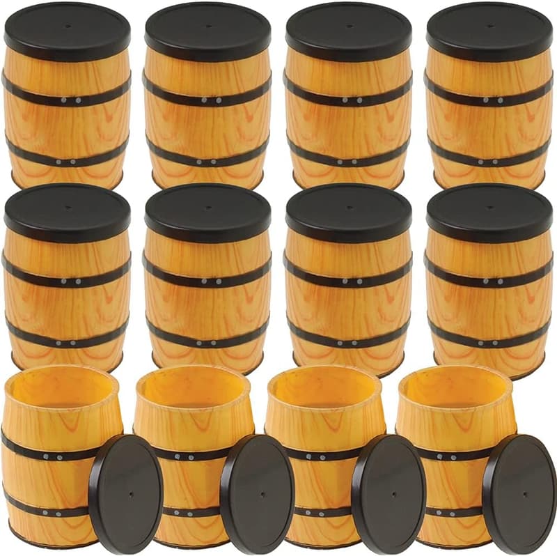 Western Party Mini Barrel Containers Set of 12 – Unique Treat Holders