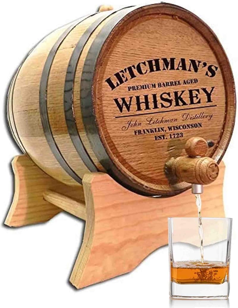 Personalized 20L Oak Aging Barrel with Stand & Spigot