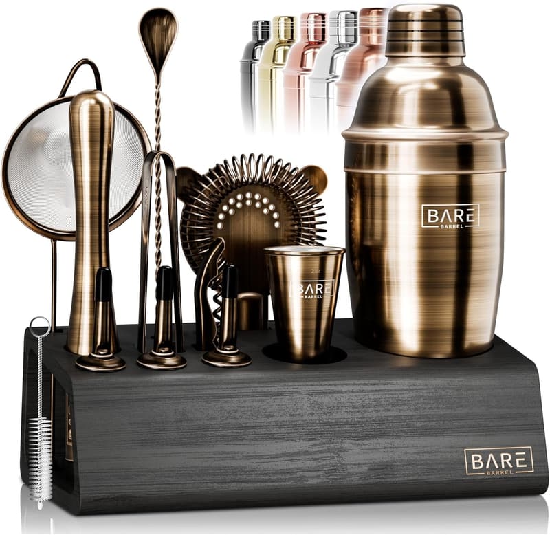 14-Piece Mixology Bartender Kit with Recipe Cards