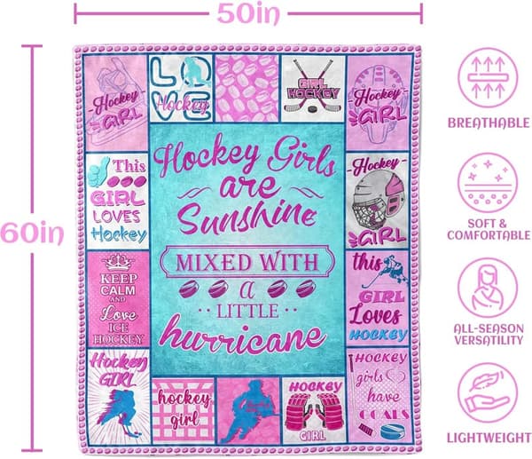 Hockey Blanket for Hockey Lovers - 60