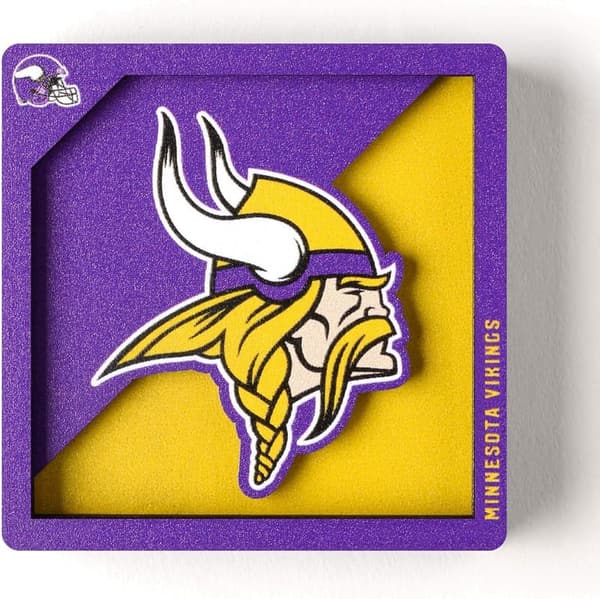 Minnesota Vikings 3D Logo Series Magnets