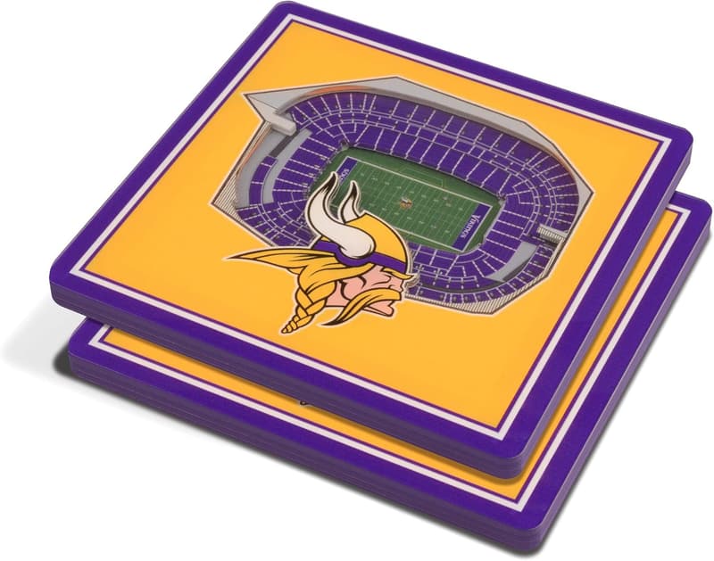 Minnesota Vikings 3D StadiumView Coasters