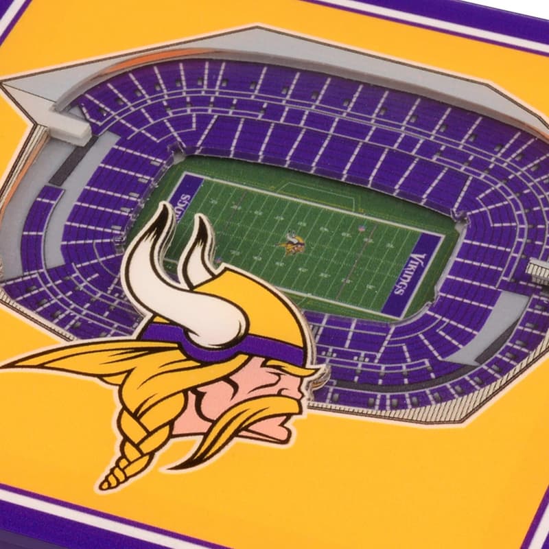 Minnesota Vikings 3D StadiumView Coasters