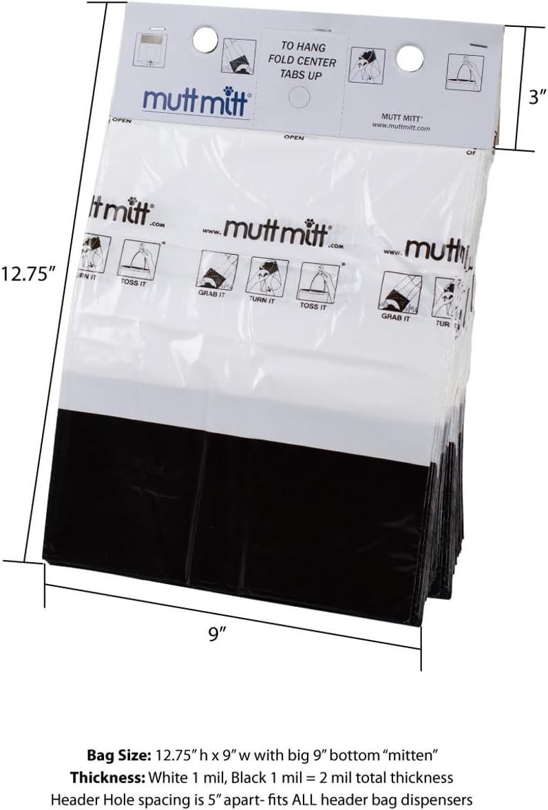 Mutt Mitt® 2-Ply Dog Waste Bags - Thick 2 Mil, 400 Count