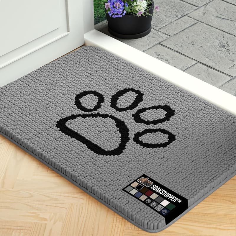 Ultra Absorbent Grippy Doormat for Dogs - 30x20 Washable Rug
