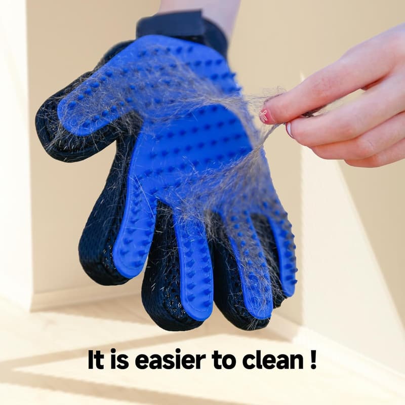 Pet Grooming Gloves - 2-in-1 Deshedding Mitts for Cats & Dogs