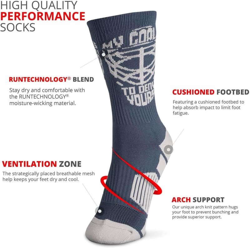 Hockey Performance Crew Socks - Youth & Adult Mid-Calf Designs
