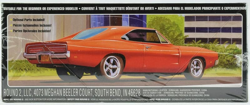 1969 Dodge Charger 1:25 Snap Together Model Car Kit