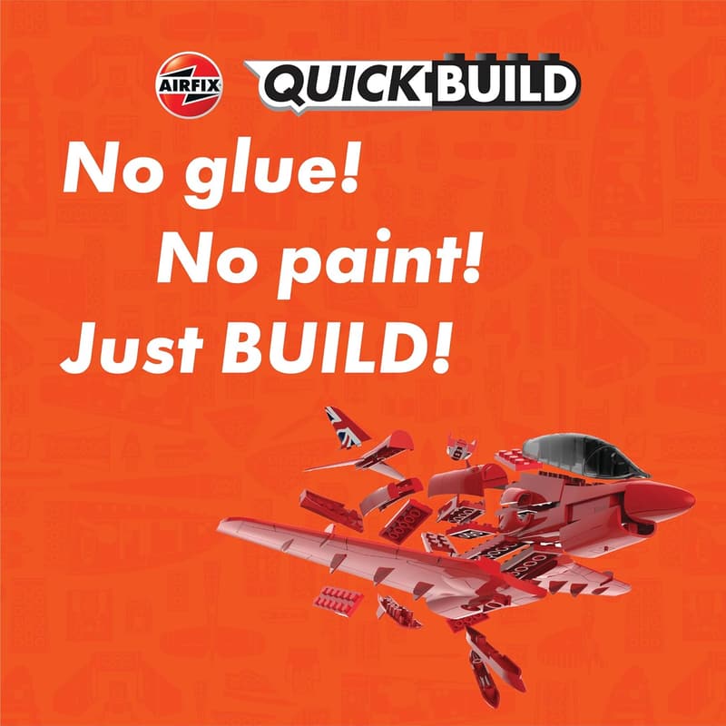 Red Arrows Hawk Quickbuild Model Airplane Kit for Kids & Adults