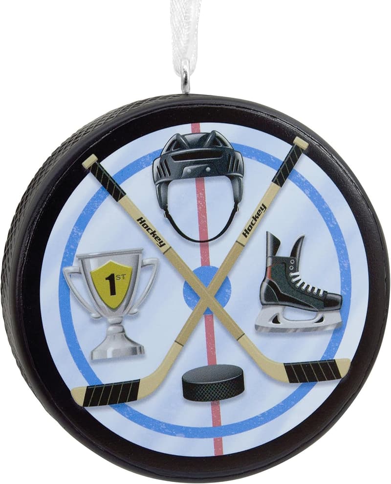 Christmas Hockey Puck Ornament