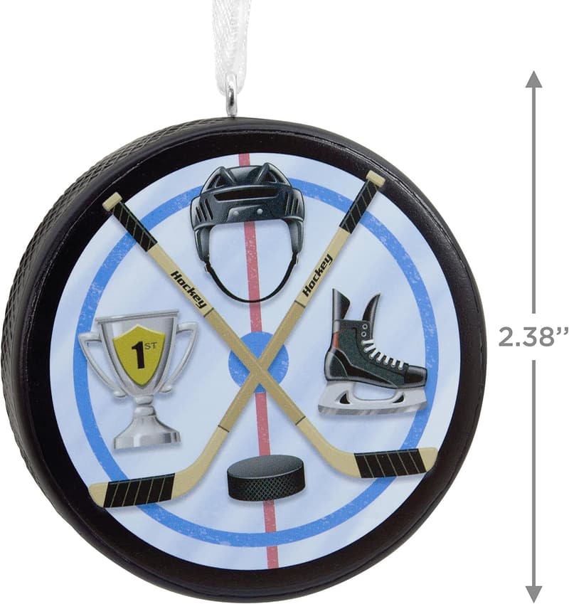 Christmas Hockey Puck Ornament