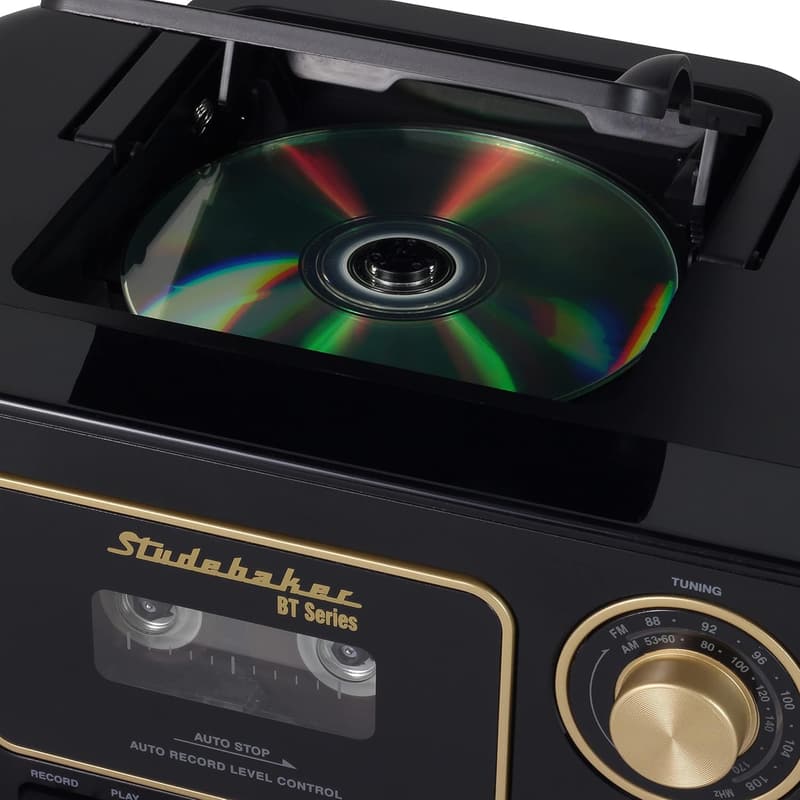 Bluetooth Portable Stereo with CD, AM/FM Radio & Cassette Player