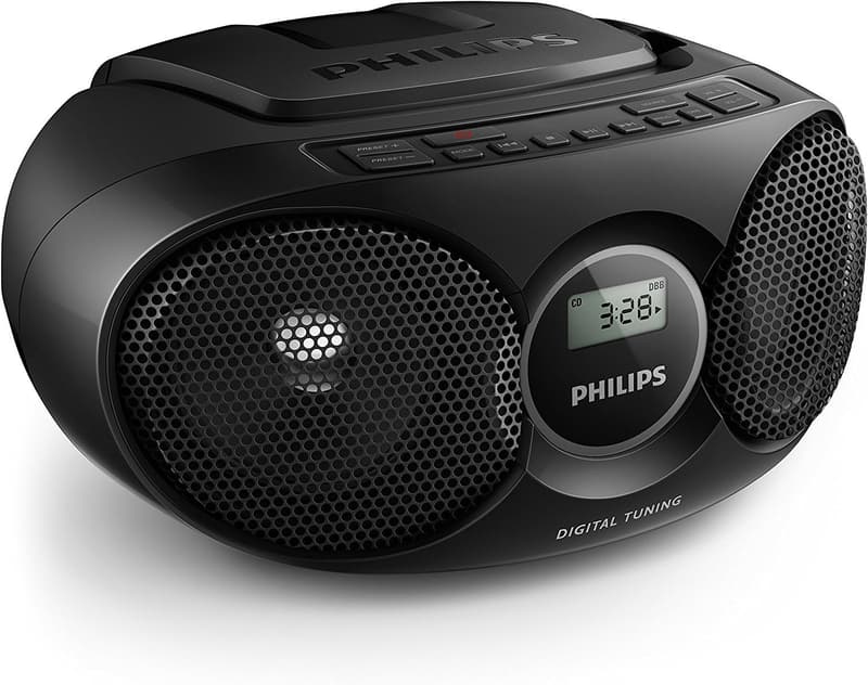 Philips Portable CD Player Boombox with FM Radio & AUX Input