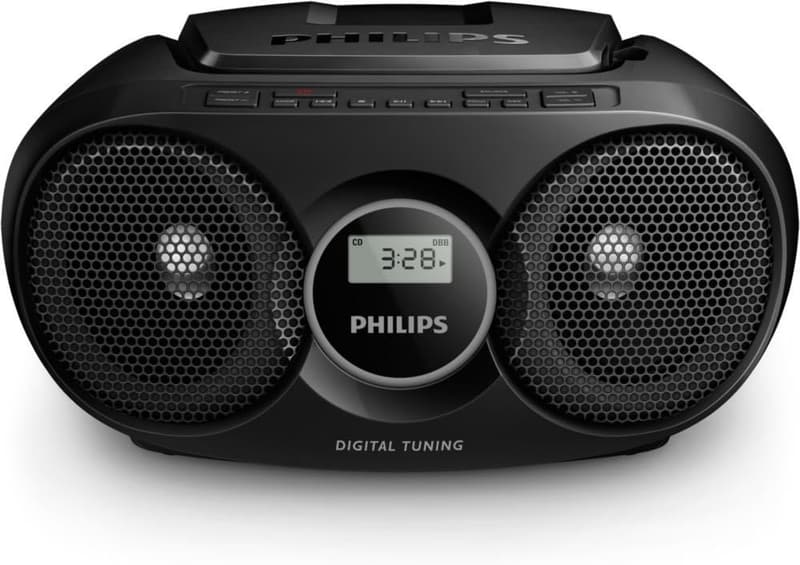 Philips Portable CD Player Boombox with FM Radio & AUX Input