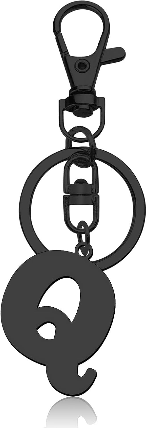 Personalized A-Z Initial Monogram Keychain for Bags & Keys