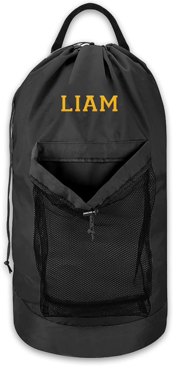 Custom Graduation Laundry Bag with Shoulder Strap & Mesh Pocket