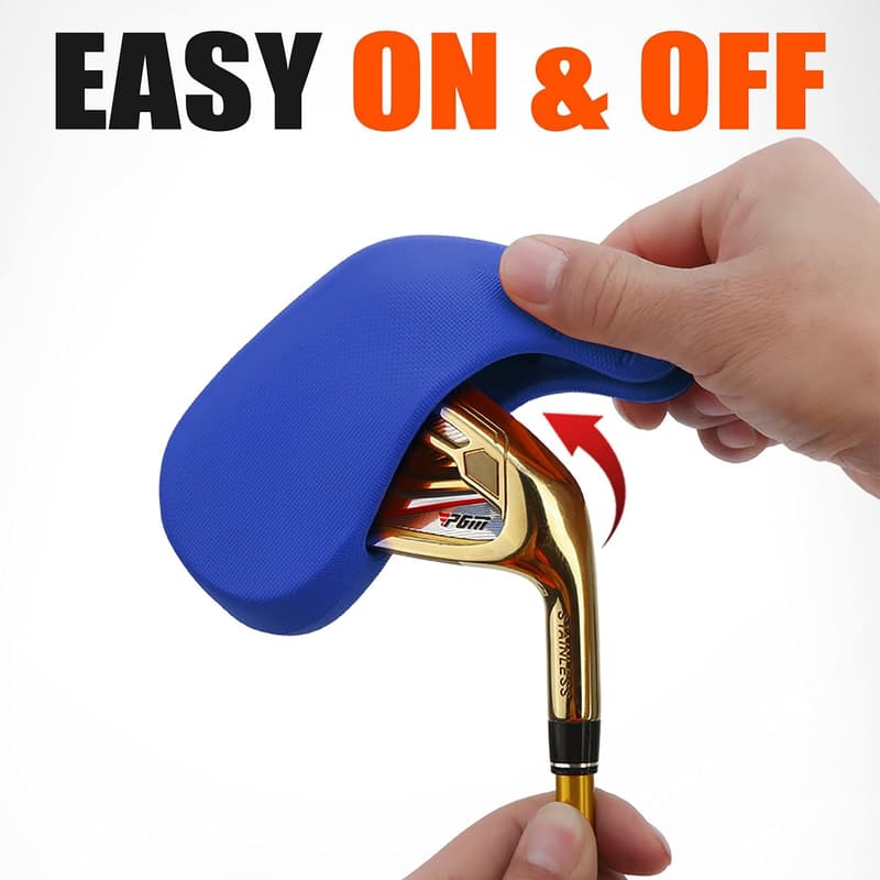 Protective Washable Golf Iron Head Covers Set, 10pcs