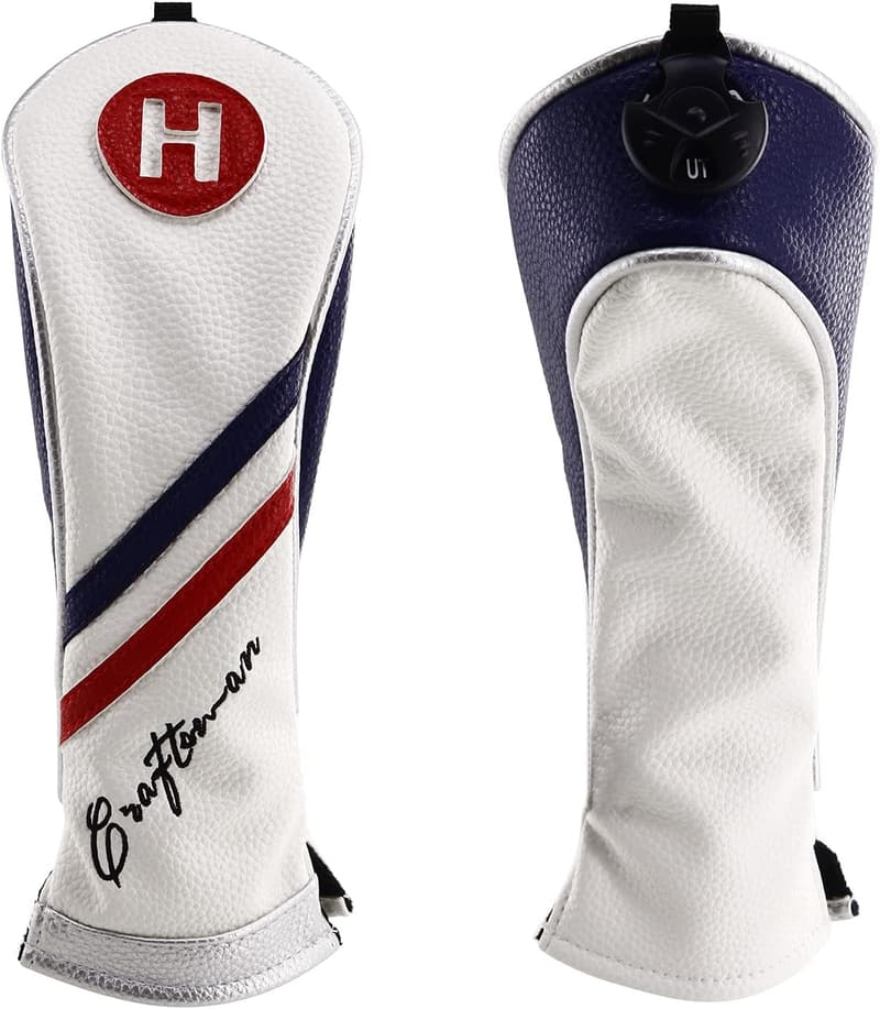 Customizable Red, White & Blue Leather Golf Headcover