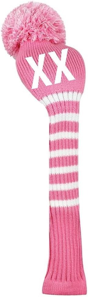 Fairway Wood Hybrid Knit Head Cover with Rotating Tags