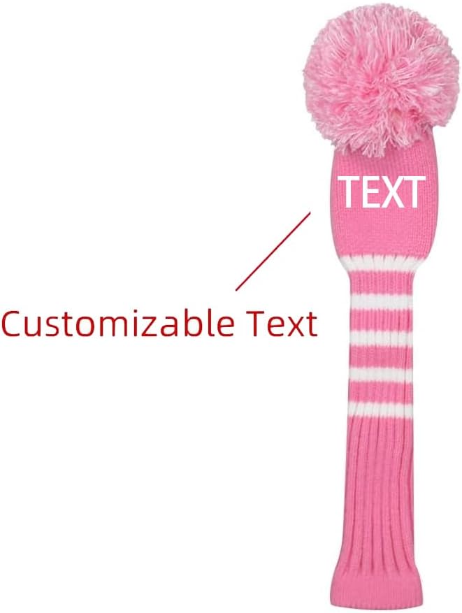 Fairway Wood Hybrid Knit Head Cover with Rotating Tags