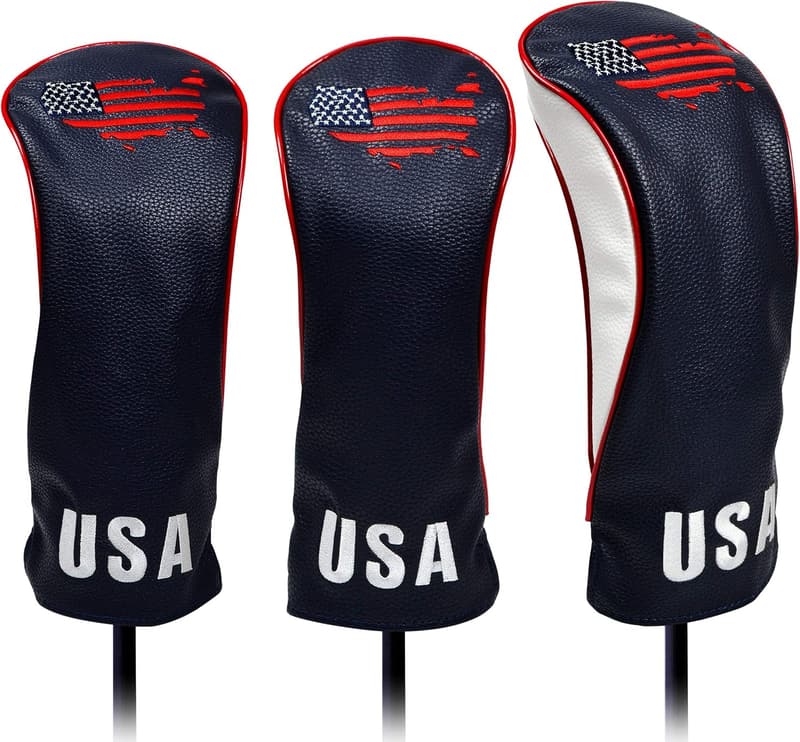 Premium Leather Golf Head Covers for Drivers & Woods