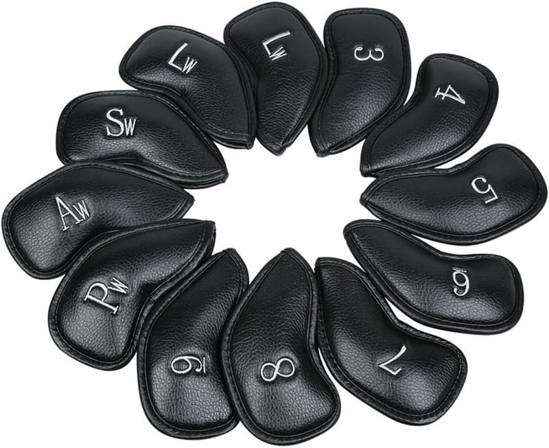 12pcs Golf Iron Head Covers Set - Thick Synthetic Leather