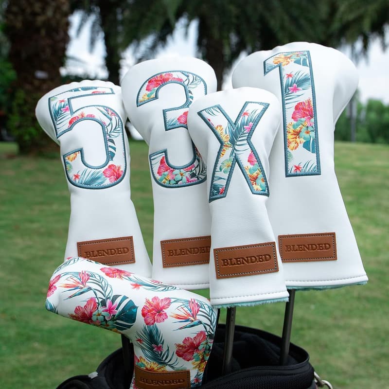 Leather Golf Club Headcovers for Driver, Fairway Wood & Putter